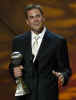 New England Patriots quarterback Tom Brady accepts the Espy award for best breakthrough athlete during the 10th annual Espy Awards, Wednesday, July 10, 2002, in Los Angeles. The Espy Awards recognize the top achievements and perfomers in sports. (AP Photo/Mark J. Terrill) 