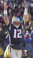 Tom Brady celebrates a win over the Dolphins in the final regular season game at Foxboro Stadium. (FOXSports)