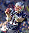 Tom Brady hauled in a 23-yard pass in the Patriots' win over the Dolphins.(FOXSports)