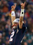 Tom Brady celebrates a touchdown.